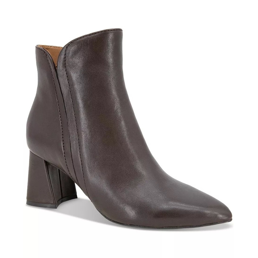 Gentle Souls Kenneth Cole Dakota Brown Leather Pointed Toe Block Heel Boots 9M